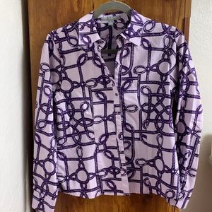 Foxcroft 6P Blouse Purple & Lavender